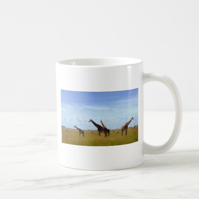 Caneca De Café Afafricano Safari Girafas Belas e bonitinhas (Direita)