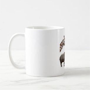 Caneca De Café Afafricano Safari Wildlife Design Giraffe
