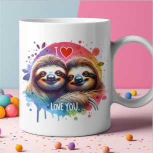 Caneca De Café Afeição Larga Eu te amo