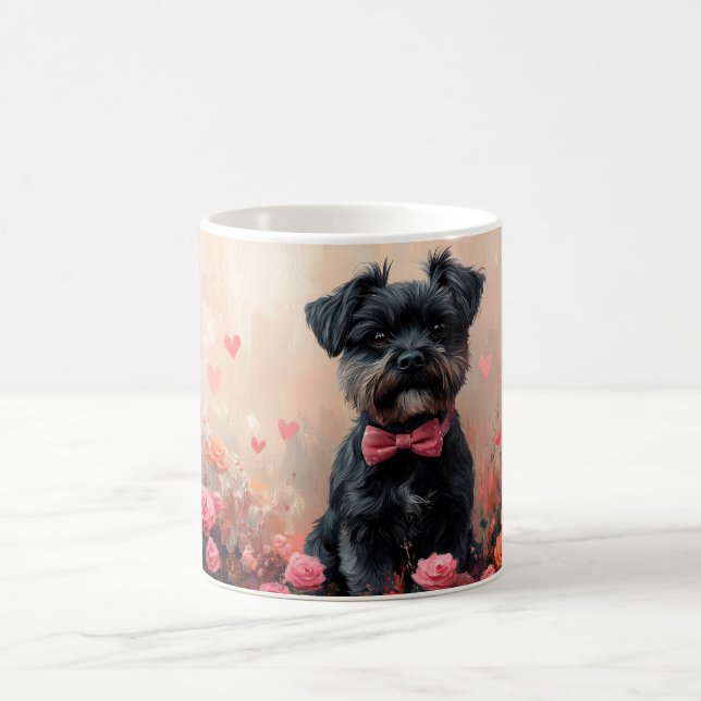Caneca De Café Affenpinscher com Rosas - Dia dos Namorados (Centro)