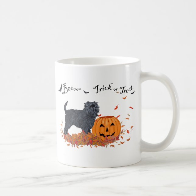 Caneca De Café Affenpinscher Halloween (Direita)