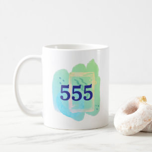 Caneca De Café Afirmação de Transformação do Número do Anjo 555