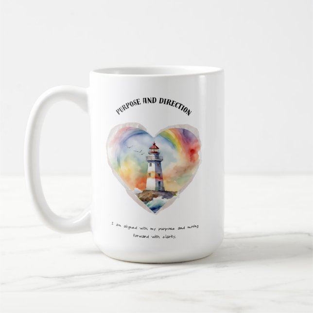 Caneca De Café Afirmação positiva do objetivo e da direção (Esquerda)