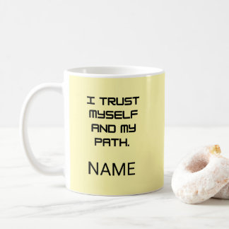 Caneca De Café Afirmações Inspiradoras & Presentes de Confiança e