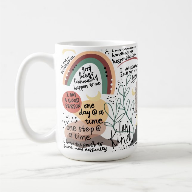 Caneca De Café Afirmações Positivas (Esquerda)