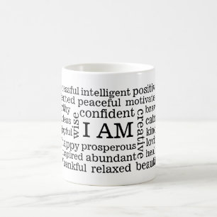 Caneca De Café Afirmações positivas da imagem saudável do auto EU