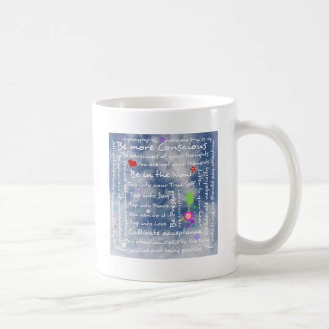 Caneca De Café Afirmações positivas espirituais (Direita)