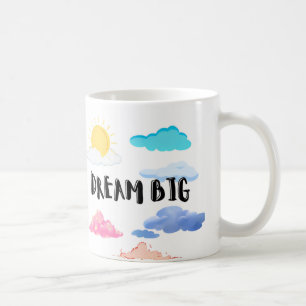 Caneca De Café Afirmações positivas   Sonho grande   Mug personal