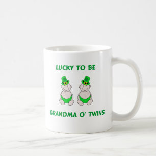 Caneca De Café Afortunado para ser gêmeos de O da avó