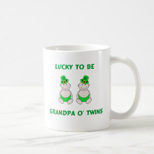 Caneca De Café Afortunado para ser gêmeos de O do vovô
