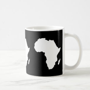 Caneca De Café África audaciosa preta