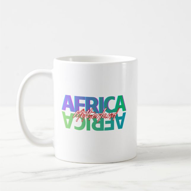 Caneca De Café AFRICA: Motherland – White Glossy Mug (Esquerda)