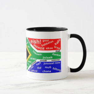 - Caneca de café africana do calão - customizáv