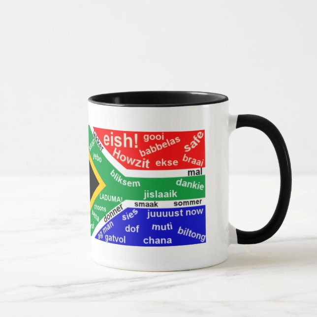 - Caneca de café africana do calão - customizável (Direita)