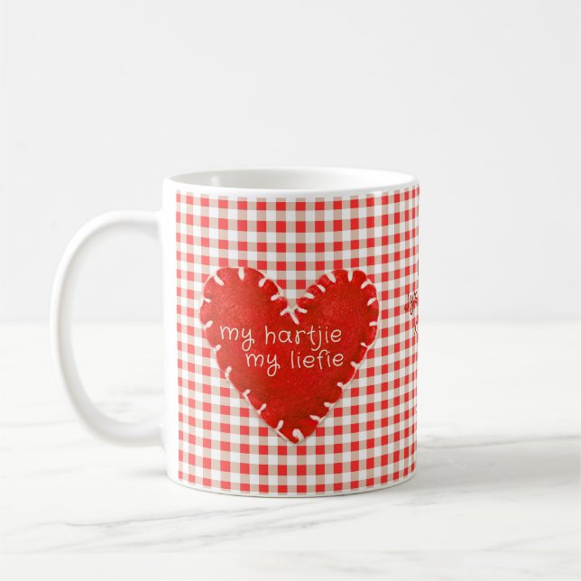 Caneca De Café Afrikaans Valentines Valentyn Love Heart (Esquerda)