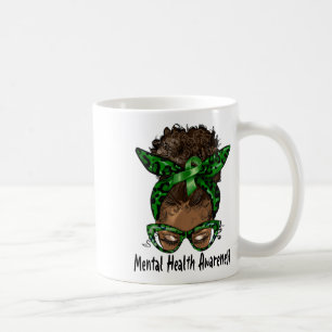 Caneca De Café Afro-Americana de Saúde Mental Awarene
