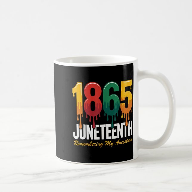 Caneca De Café Afro-americano 1865 juneteenth história negra home (Direita)