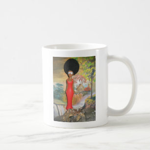 Caneca De Café Afro Glam: Uma Beleza Atemporal