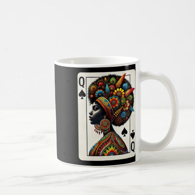 Caneca De Café Afro-Negra Rainha Espada Raízes Africanas Negras (Direita)