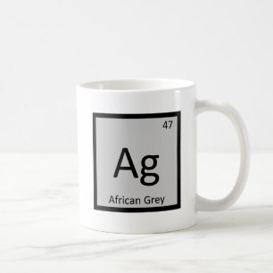 Caneca De Café Ag - Química do Papagaio Cinzento Africano Tabela 