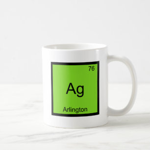 Caneca De Café Ag - Símbolo de Elemento Químico da Cidade de Ar