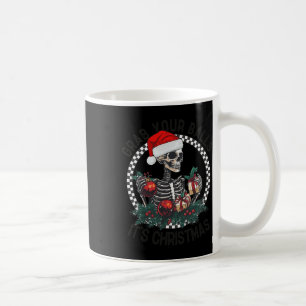Caneca De Café Agarre seu Adulto de Papais noeis de Esqueleto de