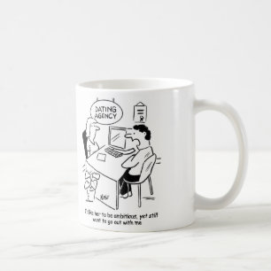 Caneca De Café Agência de namorando - quer que a garota seja amb