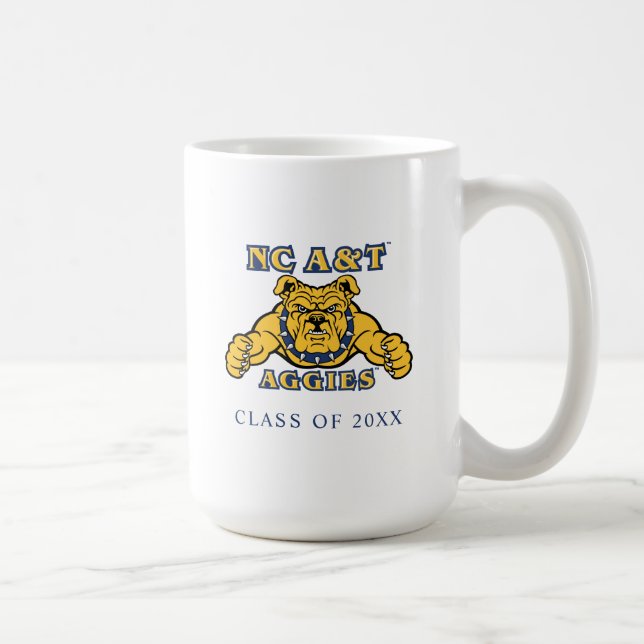 Caneca De Café Agências A&T NC | Aggie Bulldog (Direita)
