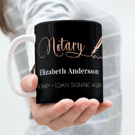 Caneca De Café Agente assinante de empréstimo notarial rosa ouro 