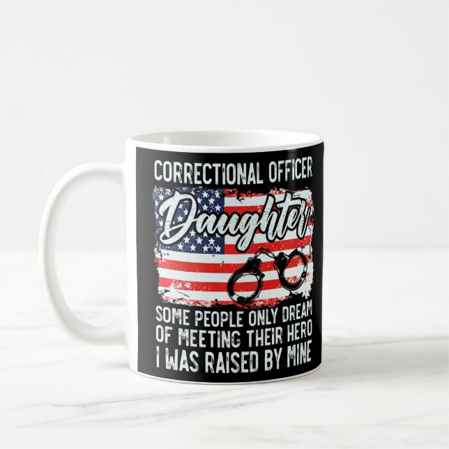 Caneca De Café Agente Correto Família Filha Patriótica Ame (Esquerda)