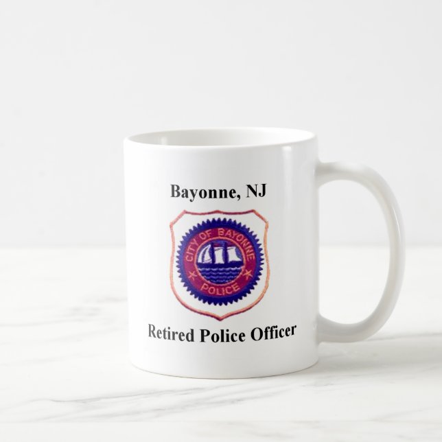 Caneca De Café Agente da polícia aposentado de Bayonne (Direita)
