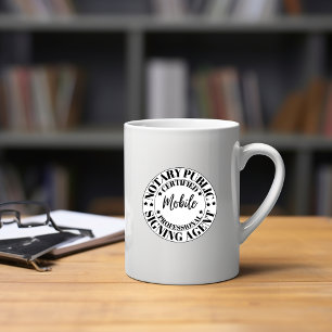 Caneca De Café Agente de Assinatura Notária Móvel Mug