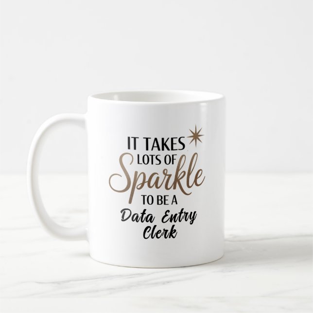 Caneca De Café Agente de Entrada de Dados Sparkle (Esquerda)