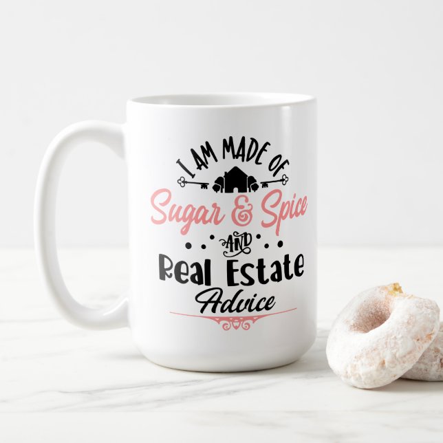 Caneca De Café Agente Imobiliário Funny Agente Gift Home Broker R (Com Donut)