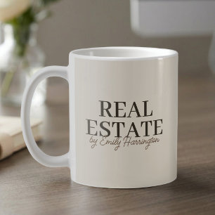 Caneca De Café Agente Imobiliário Moderno e Ecológico