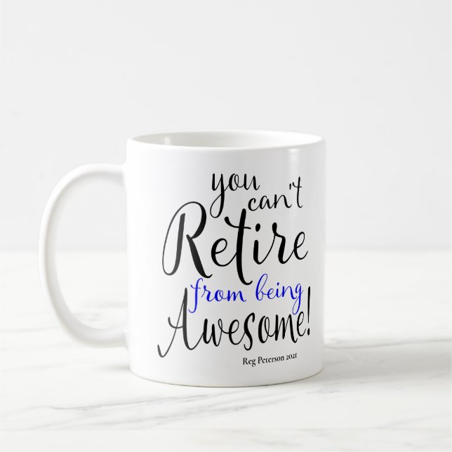 Caneca De Café Agente Policial Reposiciona Linha Azul Fino (Esquerda)