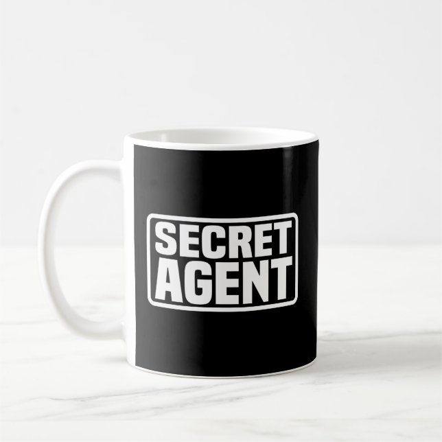 Caneca De Café Agente secreto Covert Spy Undercover Espionage Gov (Esquerda)