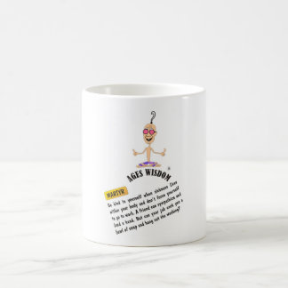 Caneca De Café Ages Wisdom cang "mártir" verdade cômica