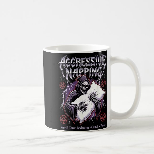 Caneca De Café Aggressive Napng Funny Heavy Metal Grim Reaper Sle (Direita)