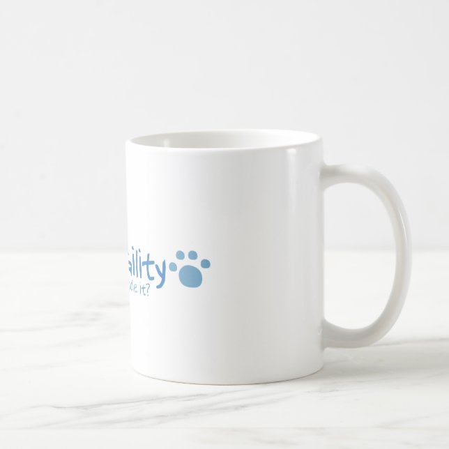 Caneca De Café Agilidade de Sheltie - pode você segurá-la? (Direita)