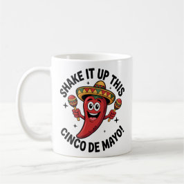 Caneca De Café Agita Este Cinco De Mayo! Red Chili Pepper