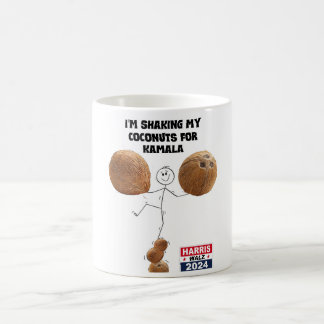 Caneca De Café Agitando meus cocos para Kamala