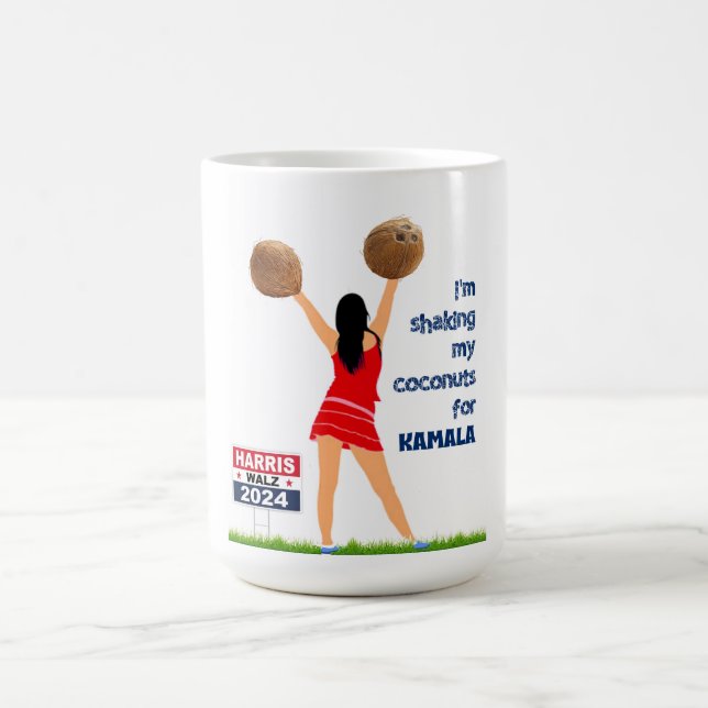 Caneca De Café Agitando meus cocos para Kamala (Centro)