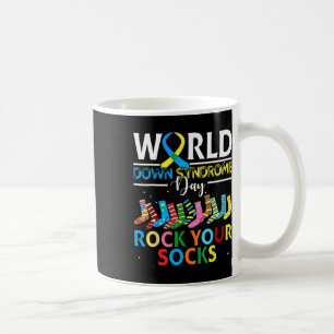 Caneca De Café Agite seu Meias Kid Down Síndrome 1