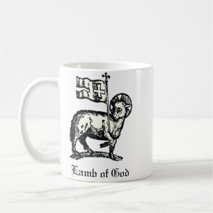 Caneca De Café Agnus Dei O Cordeiro Pascal de Deus Arte Refinada