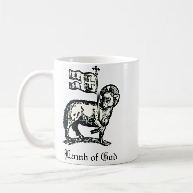 Caneca De Café Agnus Dei The Paschal Lamb of God Fine Art  (Esquerda)
