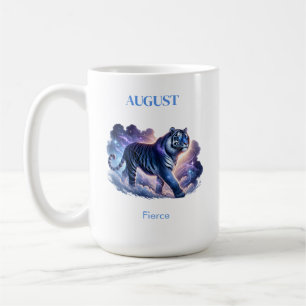 Caneca De Café Agosto Aniversário Mês Espírito Animal Tiger -