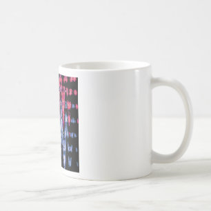 Caneca De Café Agradáveis Aguarelas Roxas Cinza e Pretas
