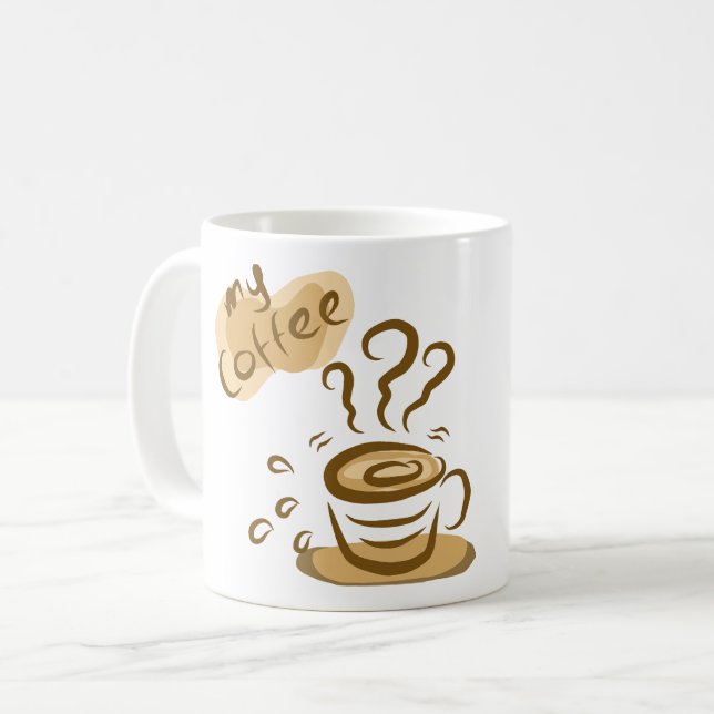 Caneca De Café Agradável Design de Proteção de Café para Amantes  (Frente Esquerda)