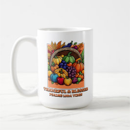 Caneca De Café Agradecido e abençoado - Salmos 100:4 Vibes